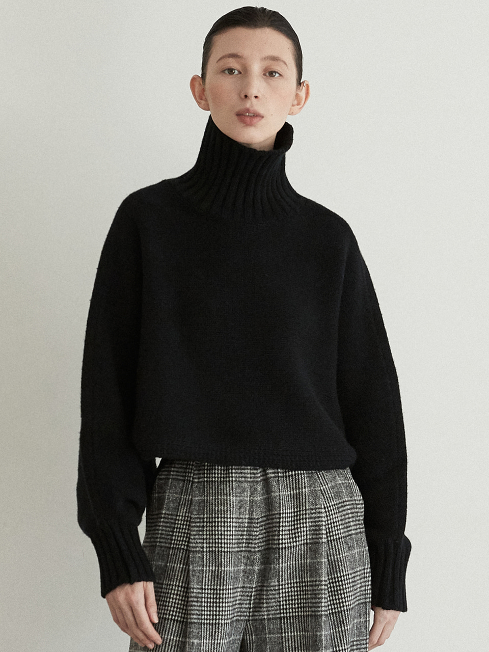 cashmere bolero knit (black)