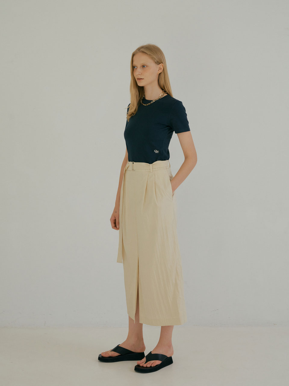 22Summer Anorak Belted Skirt (Cream)