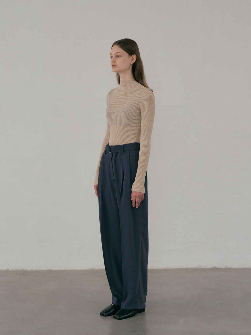 22Pre-fall Belted Easy Pants (Charcoal)