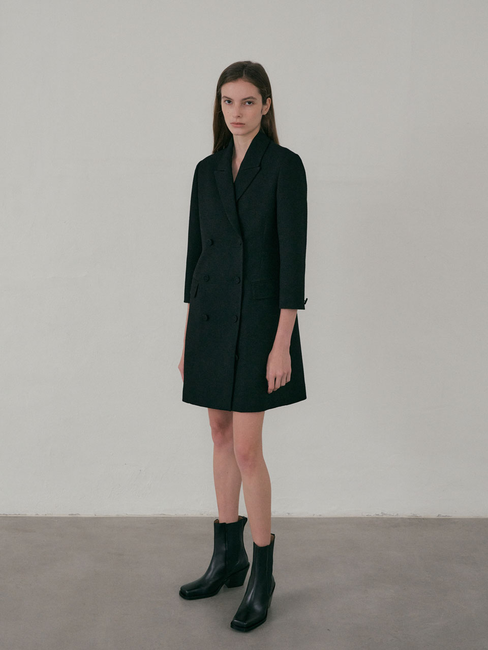 22Fall Tweed Tailored One-Piece (Black)
