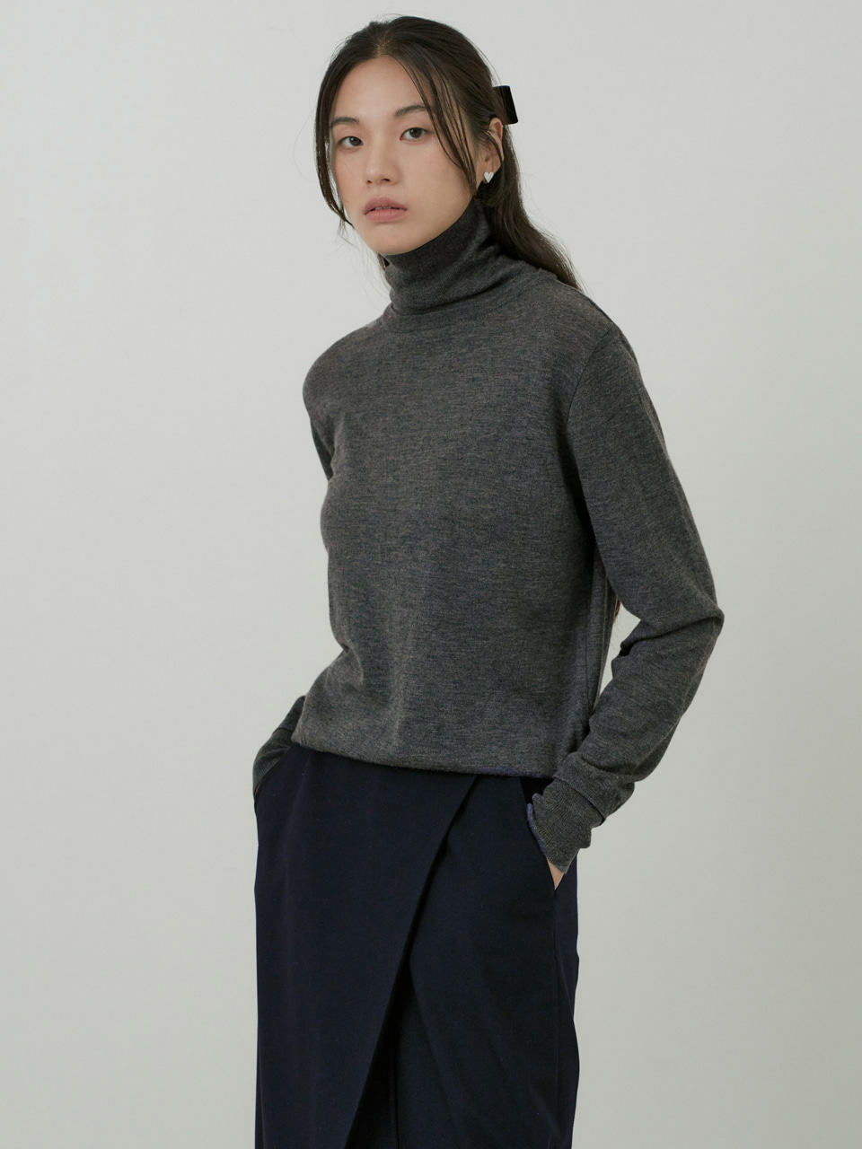 MARINO WOOL POLO NECK KNIT_3COLOR