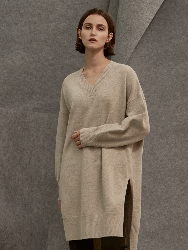 cashmere oversized knit_light gray