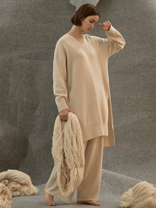 cashmere oversized knit_ivory