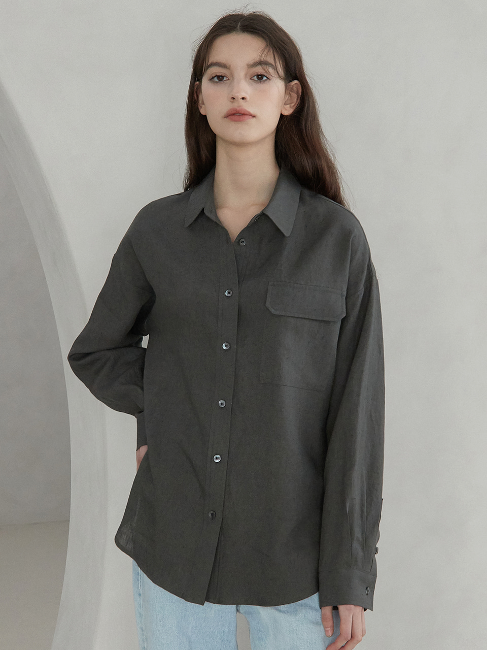 daily linen shirts (charcoal)