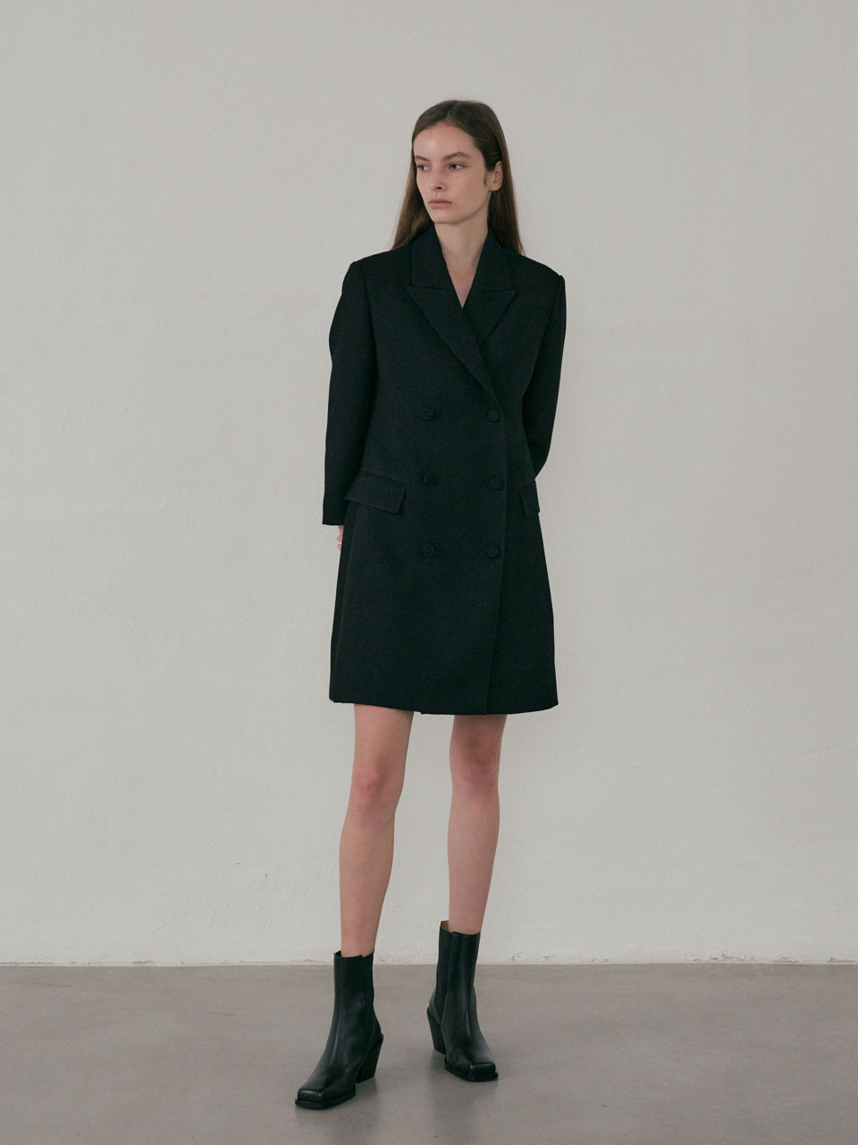 22Fall Tweed Tailored One-Piece (Black)