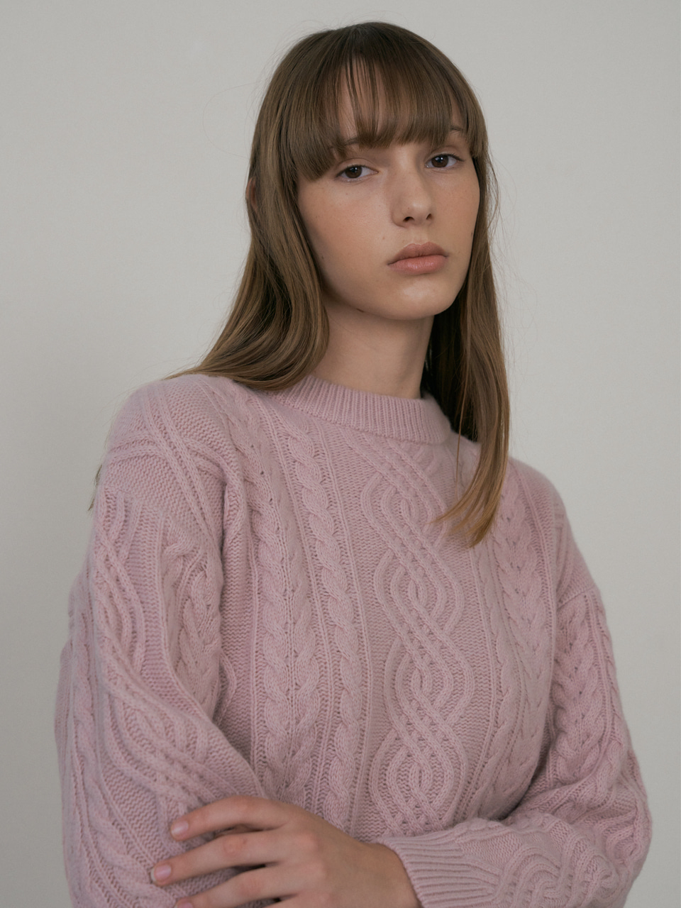 22FW Cable Knit  (Pink)